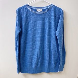 LOFT: Light Blue Sweater w/ Silver Sparkle Detail